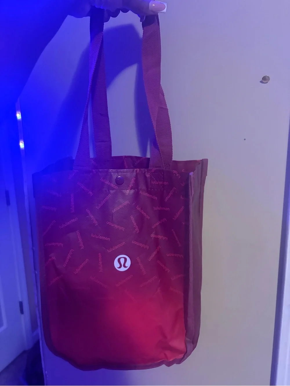 lululemon athletica Red Gradient Logo Tote Shoulder Bag